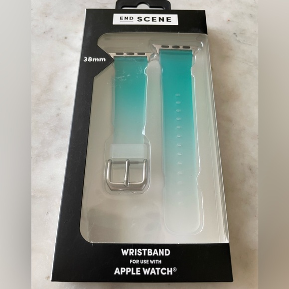 NWT- End Scene 38mm Apple iWatch blue Ombre silicone wristband - Picture 5 of 6